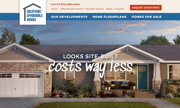 Solutions for Affordable Homes Website Screenshot